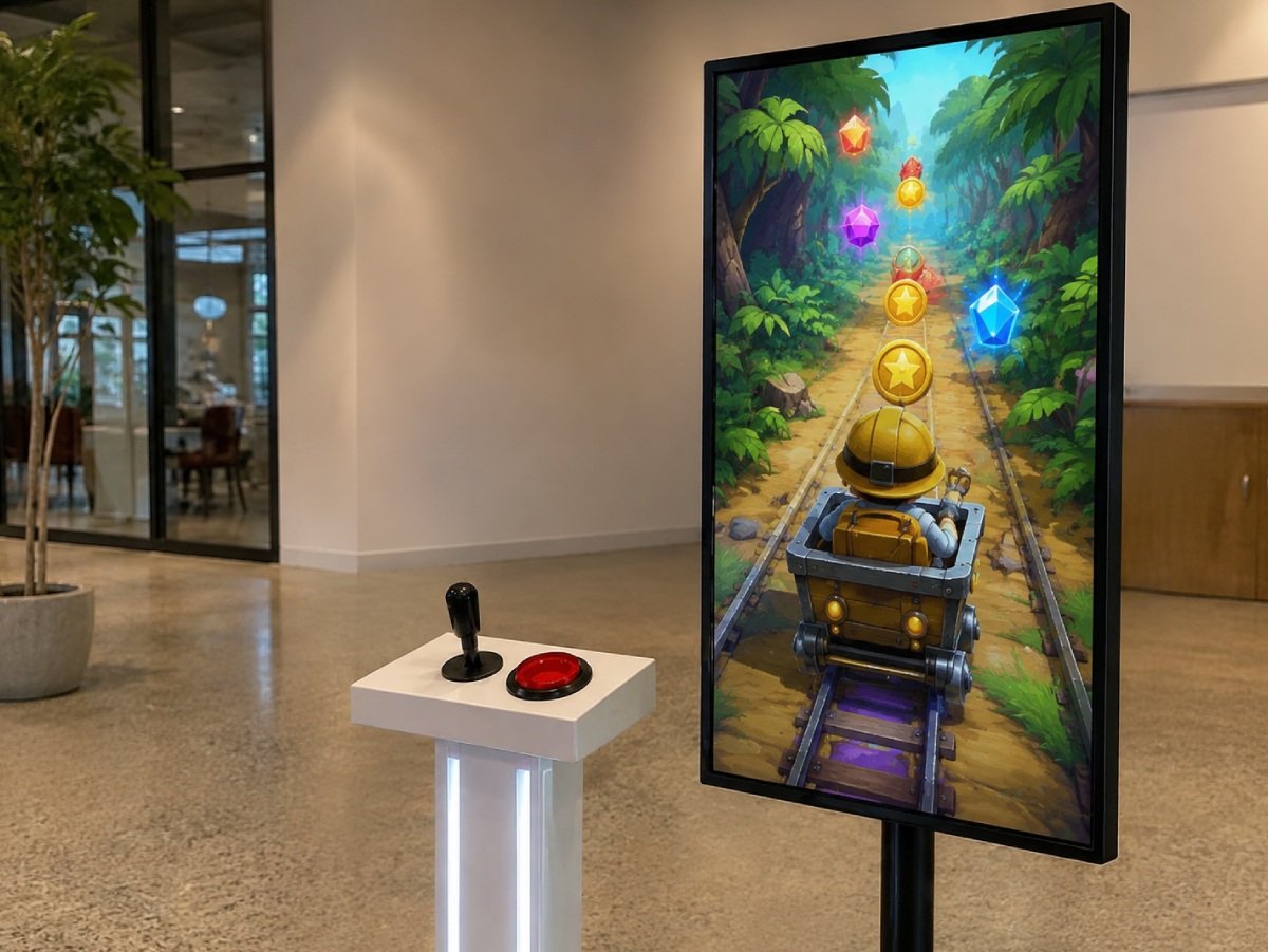 Tótem con juego y botonera para evento